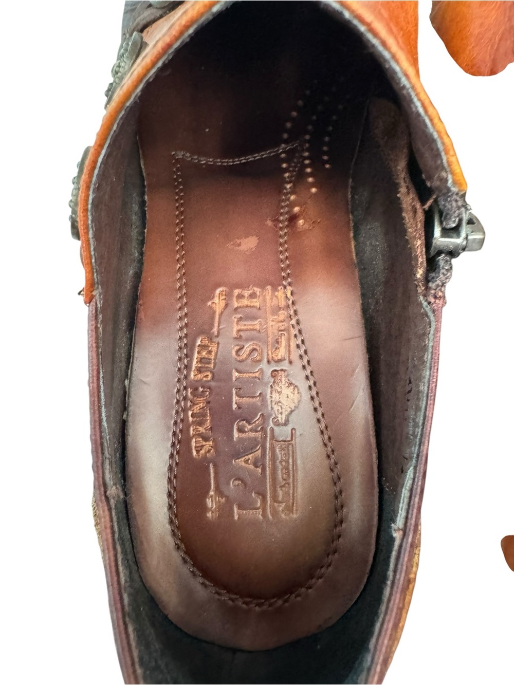 L’Artiste Spring Step Greenza Leather Booties EU 36 Boho Cottagecore Steampunk - Picture 5 of 7